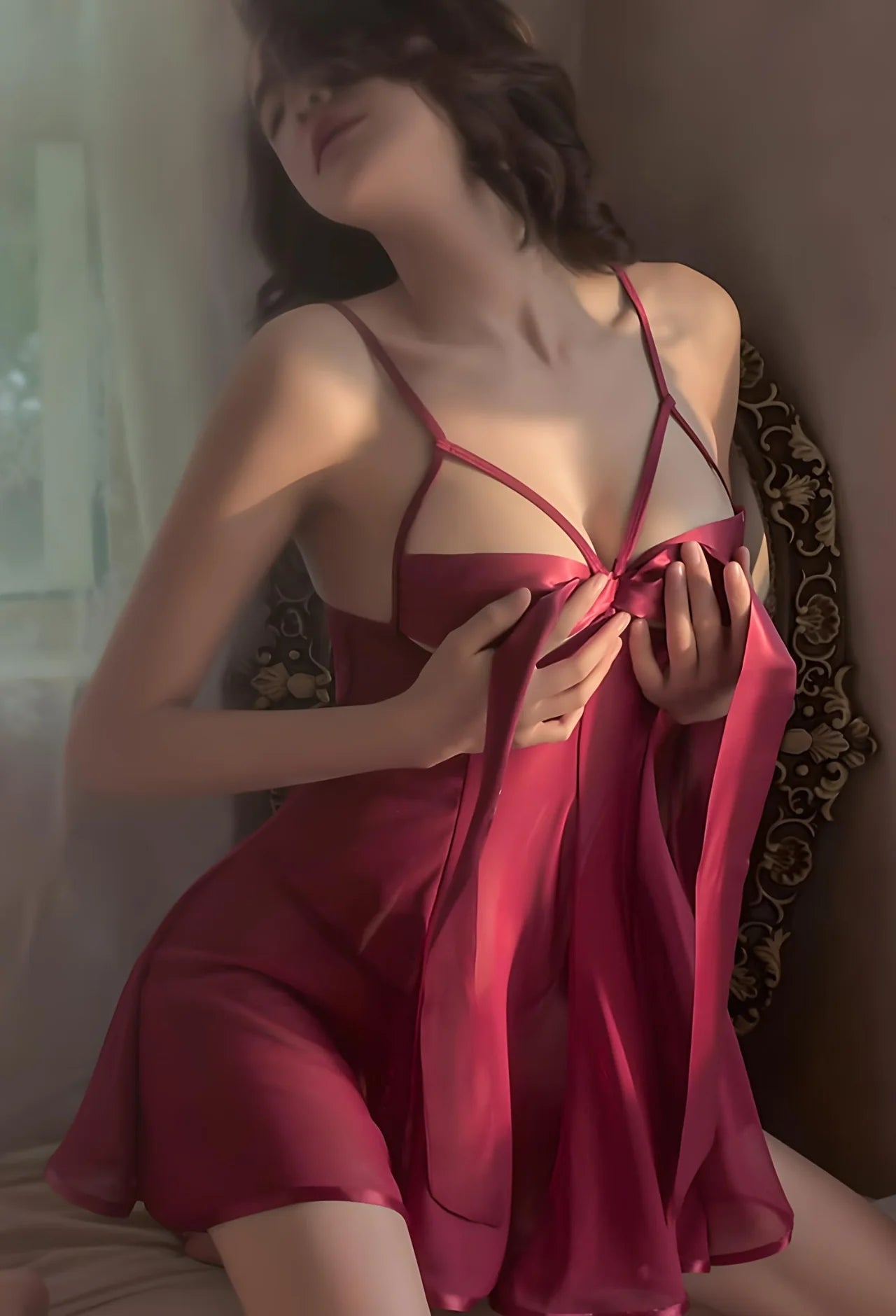 Tulle & Satin Lingerie with Bow | Zilli Store