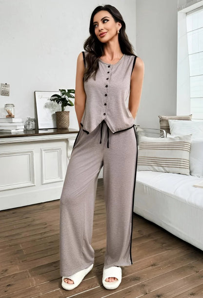 Soft Sleeveless Egyptian Cotton Pajama Set | Zilli Store