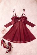 Tulle & Satin Lingerie with Bow | Zilli Store