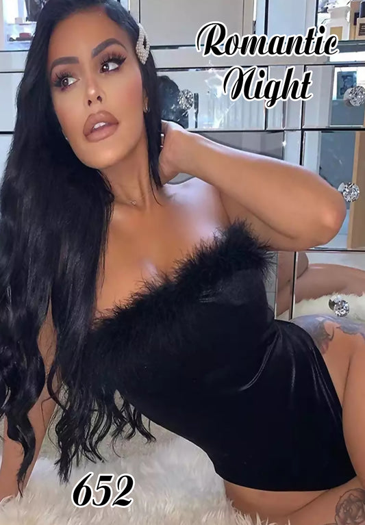 Midnight Feather Dress