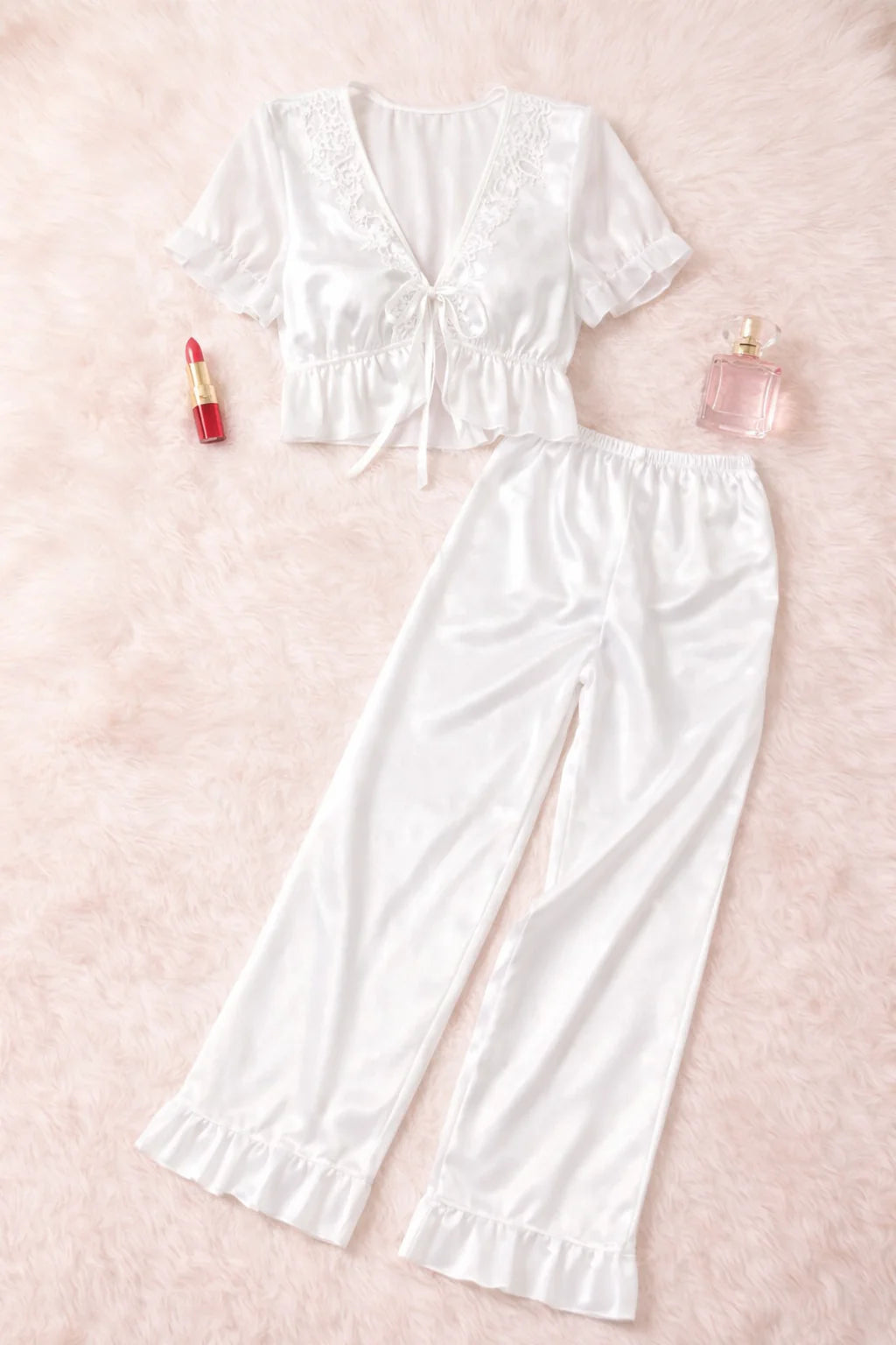 Bridal Satin Long Pajama Set | Zilli Store