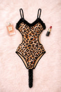Sexy Leopard Print Butter Bodysuit Lingerie | Zilli Store