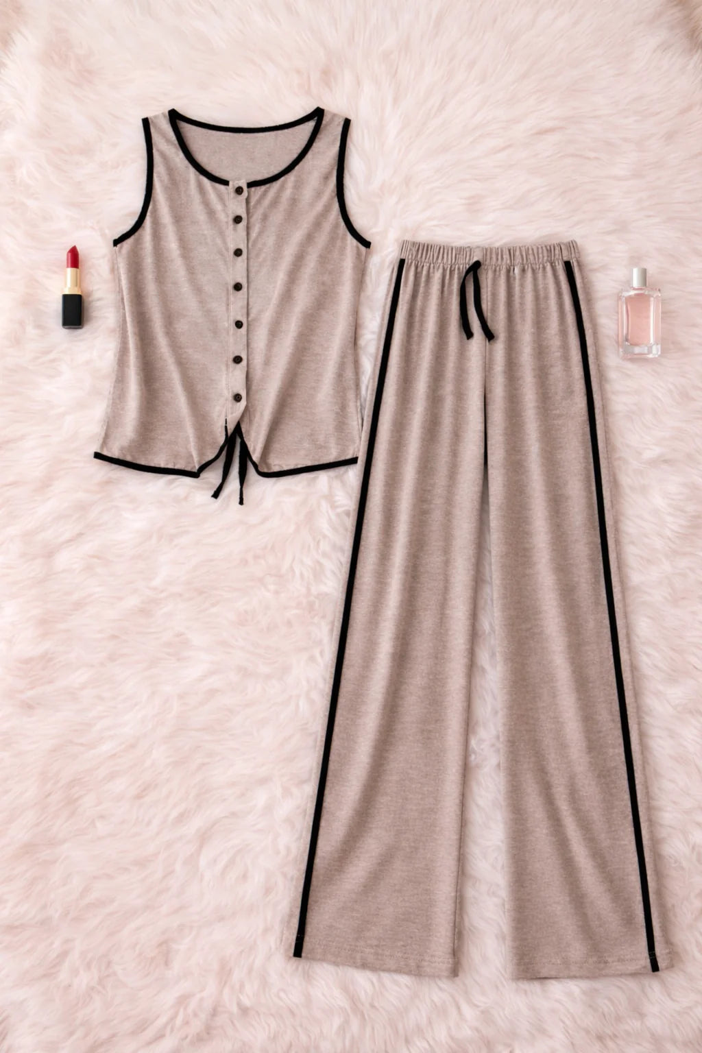 Soft Sleeveless Egyptian Cotton Pajama Set | Zilli Store