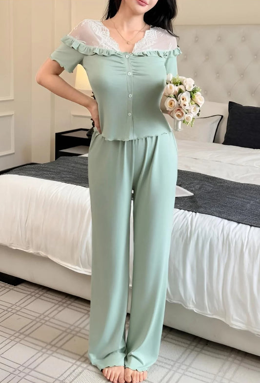 Mint Egyptian Cotton Pajama Set | Zilli Store