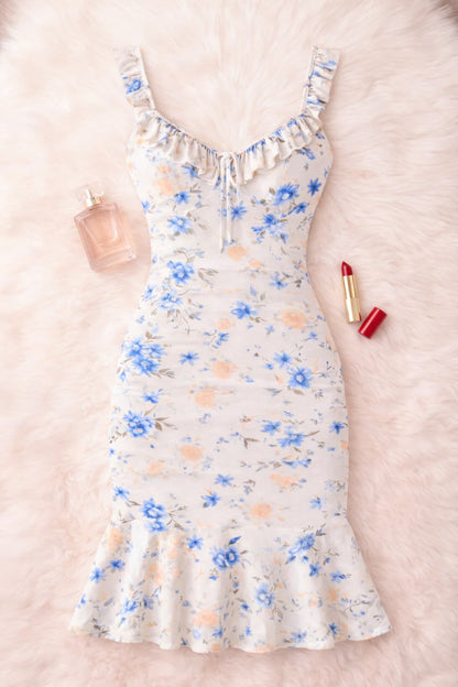 Women’s Floral Lycra Maxi Dress – Elegant Body Fit | Zilli Store