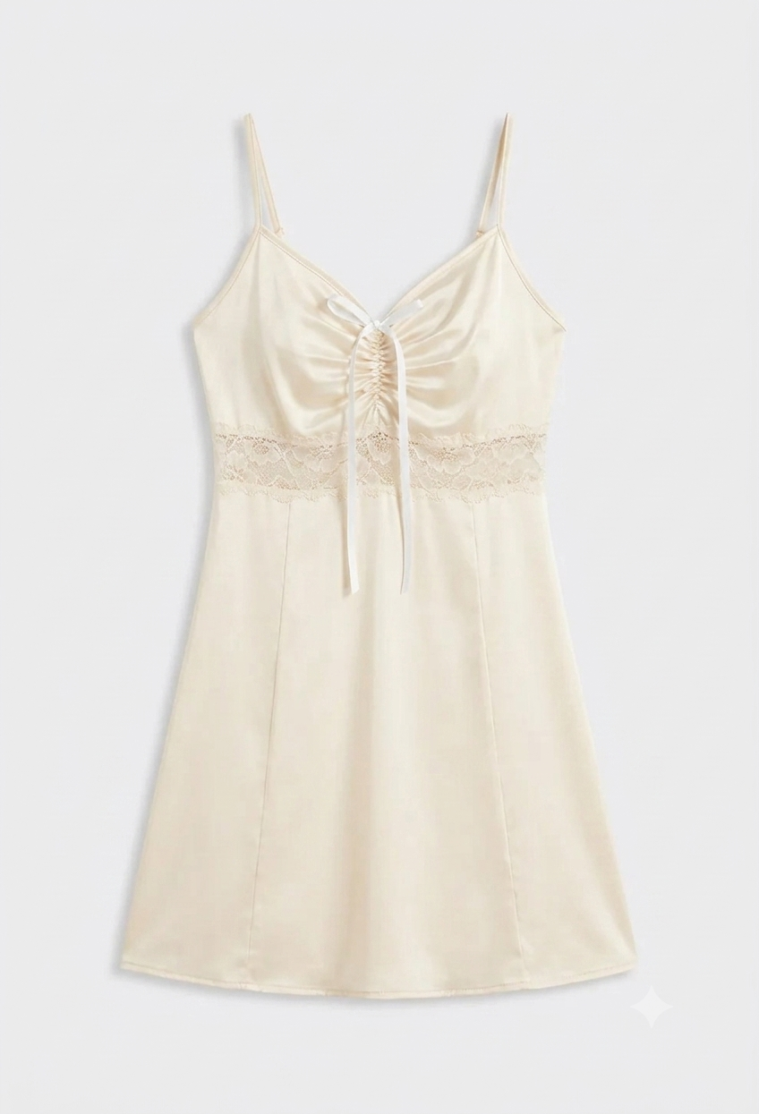 Ivory Soft Satin Lace Lingerie | Zilli Store