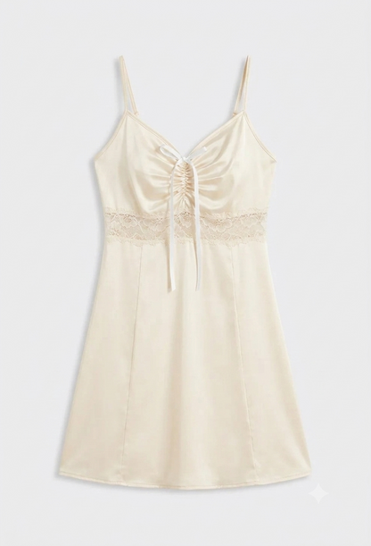 Ivory Soft Satin Lace Lingerie | Zilli Store