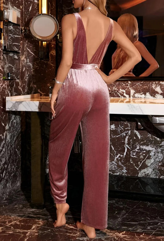 Chic Velvet Formal Jumpsuit for Women | Zilli Store