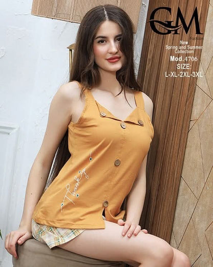 يجاما شورت صيفية ناعمة وعصرية